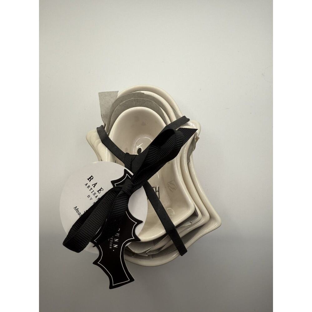 Brand NEW 2024 Rae Dunn Halloween White GHOST Shaped Measuring Cups - Picture 2 of 6
